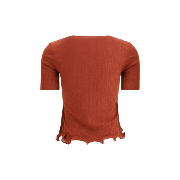 Red Fleece Wool Top