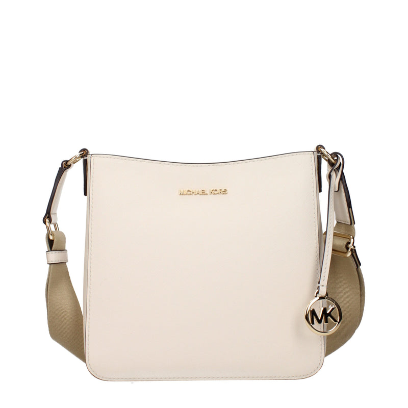 Beige Leather Shoulder Bag