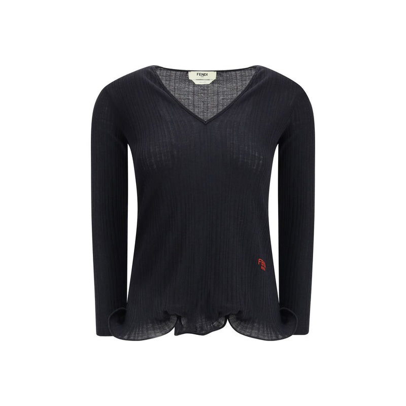 Black Fleece Wool Top