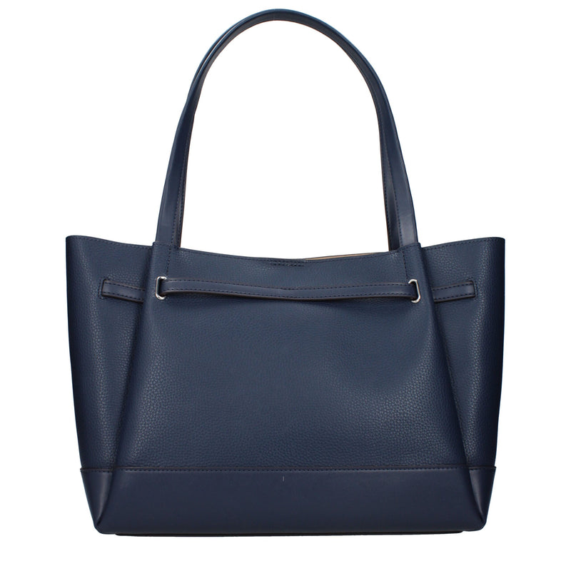 Blue Leather Shoulder Bag