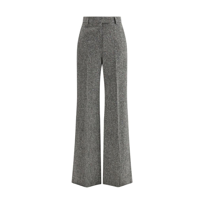 Gray Wool Casual Pants