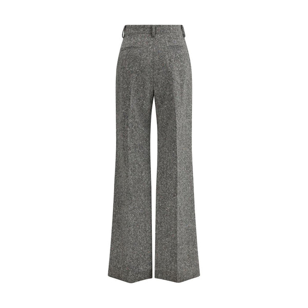 Gray Wool Casual Pants