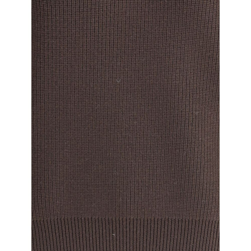 Brown Lamb Leather Sweatshirt