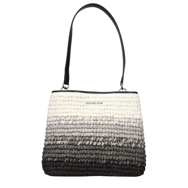 Black Raffia Shoulder Bag