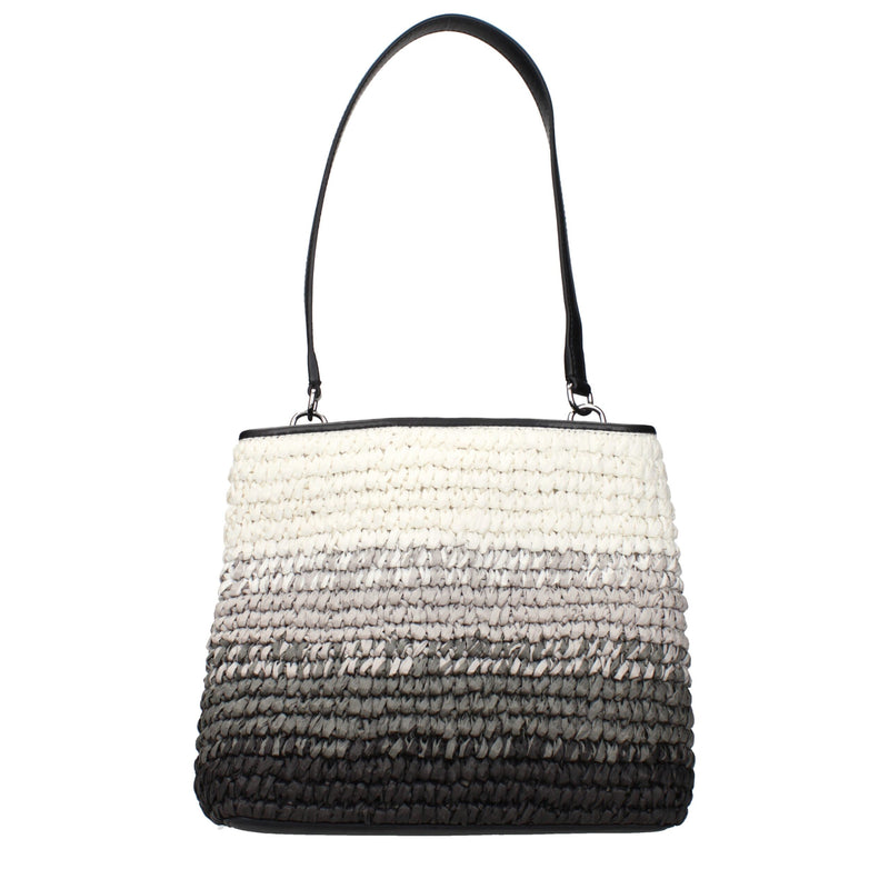 Black Raffia Shoulder Bag