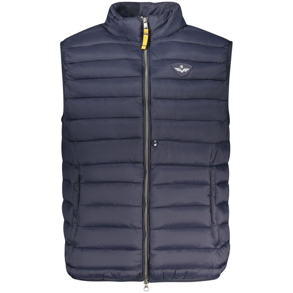 Blue Polyamide Men Jacket