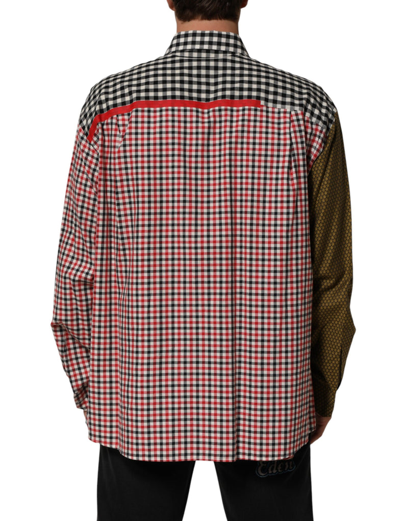 Multicolor Cotton Collared Checkered Shirt