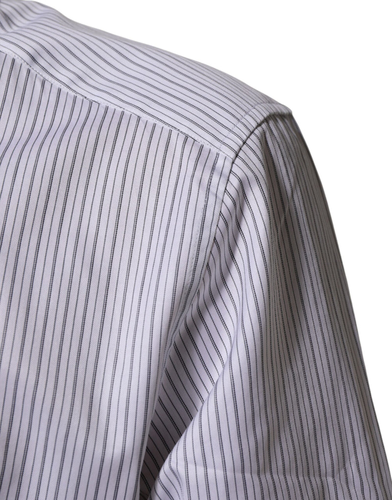 White Stripes Cotton Men GOLD Dress Shirt