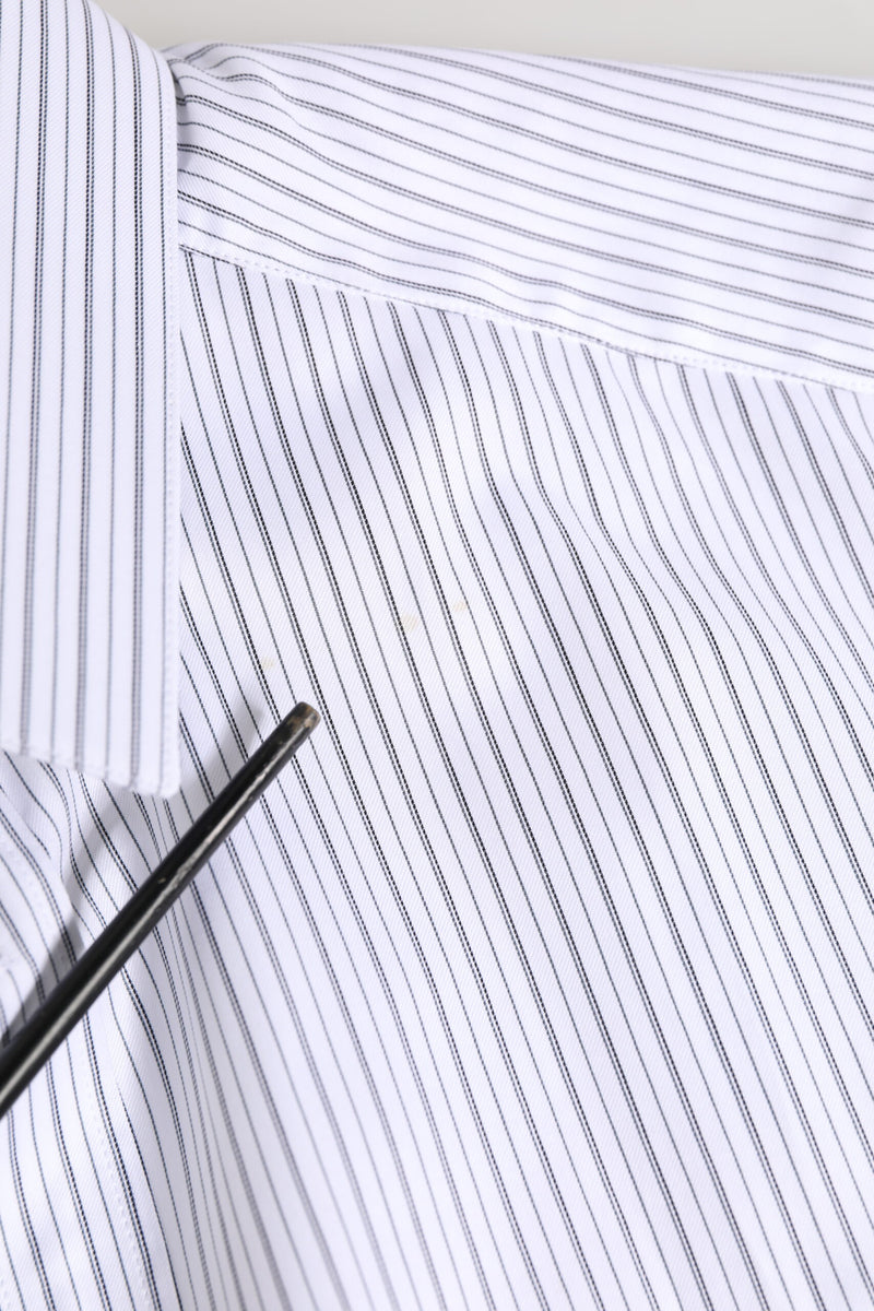 White Stripes Cotton Men GOLD Dress Shirt