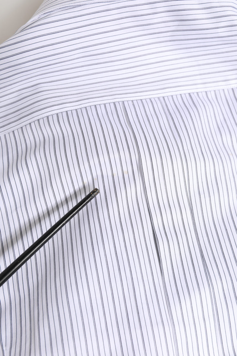 White Stripes Long Sleeves GOLD Dress Shirt