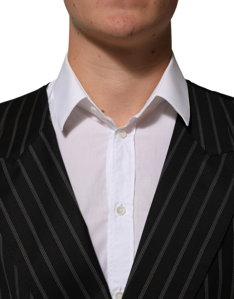 Black Stripes Wool Dress Men Waistcoat Vest