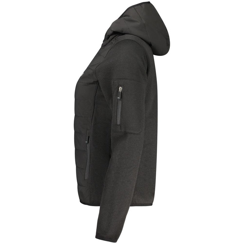 Black Polyester Women Jacket