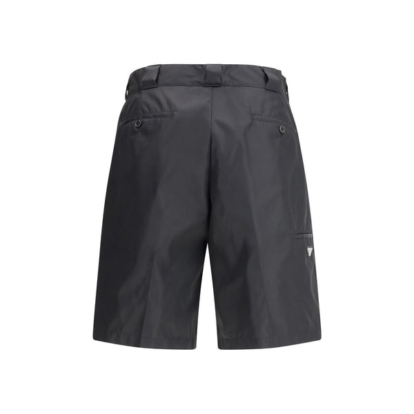 Black Recycled Polyamide Bermuda Shorts
