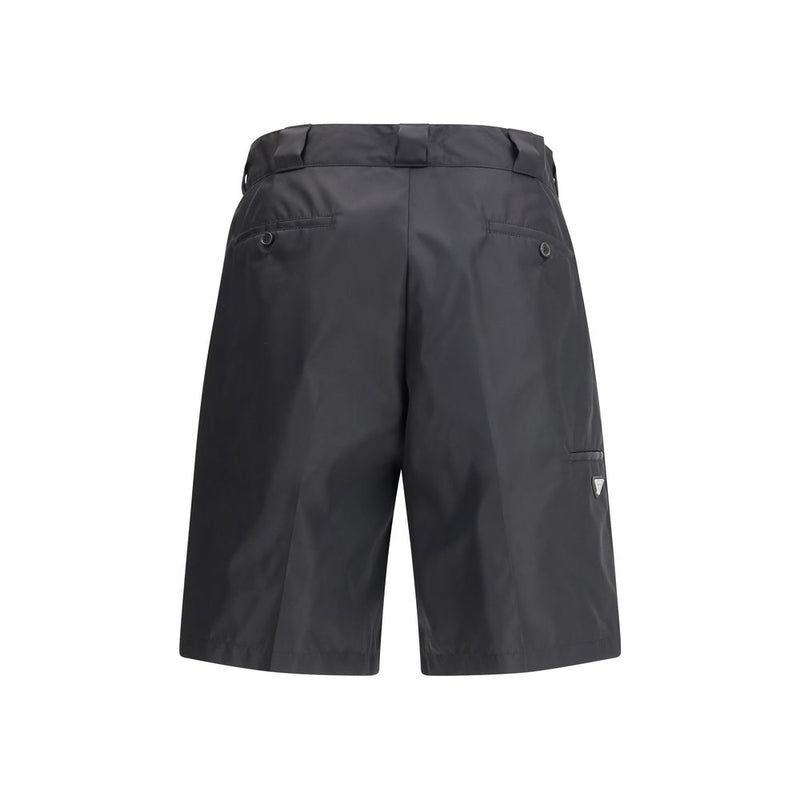 Black Recycled Polyamide Bermuda Shorts