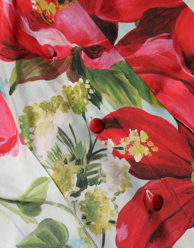 Multicolor Floral Long Sleeves Blouse Top