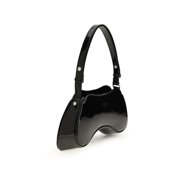 Black Polyethylene Shoulder Bag