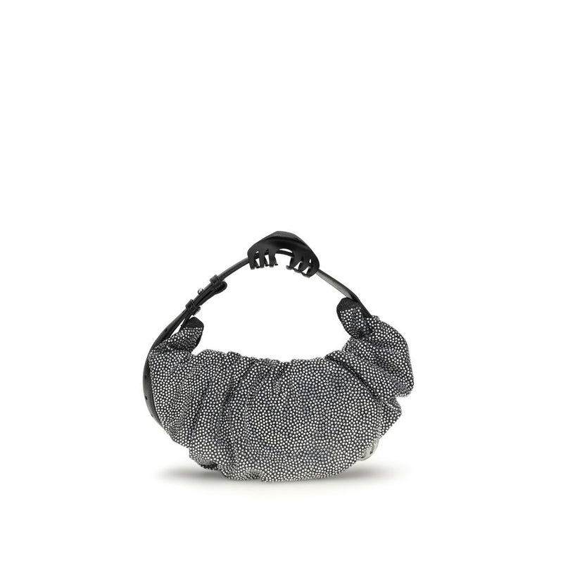 Silver Cotton Shoulder Bag
