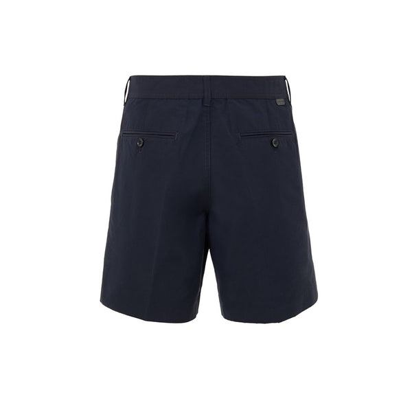 Black Polyester Bermuda Shorts