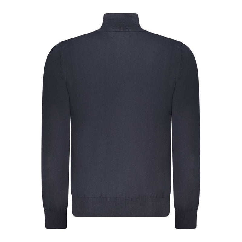 Blue Cotton Men Sweater