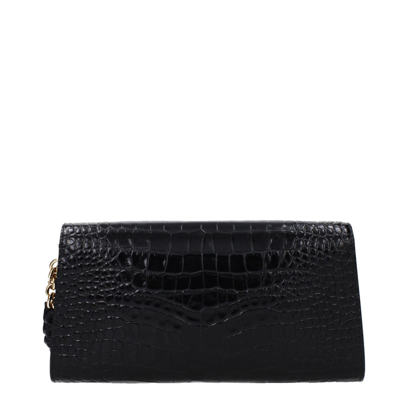 Black Leather Clutch Bag
