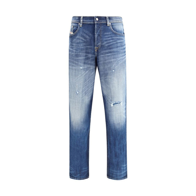 Blue Cotton Slim Fit Jeans