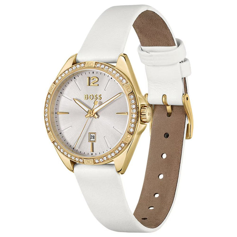 White Stainless Steel Dress Watch