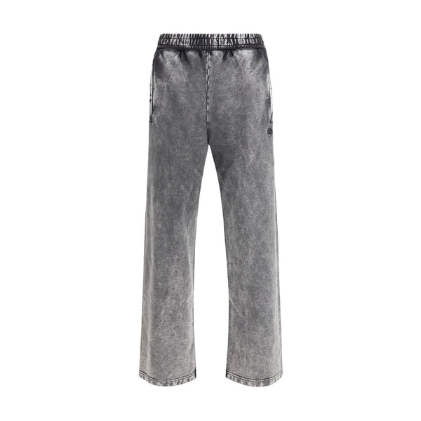 Gray Cotton Casual Pants