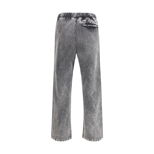 Gray Cotton Casual Pants