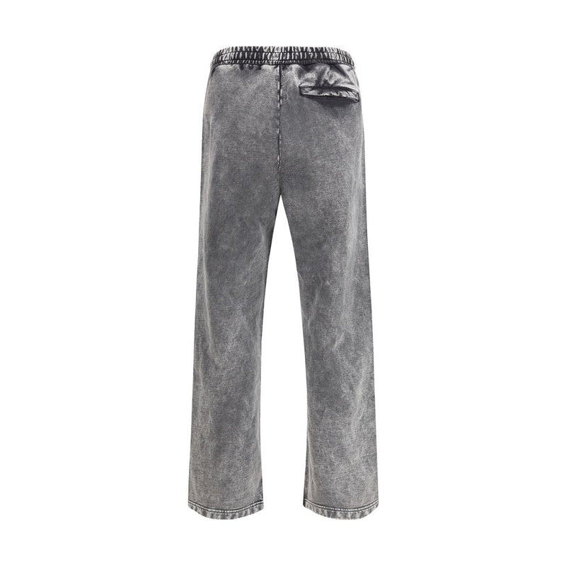 Gray Cotton Casual Pants