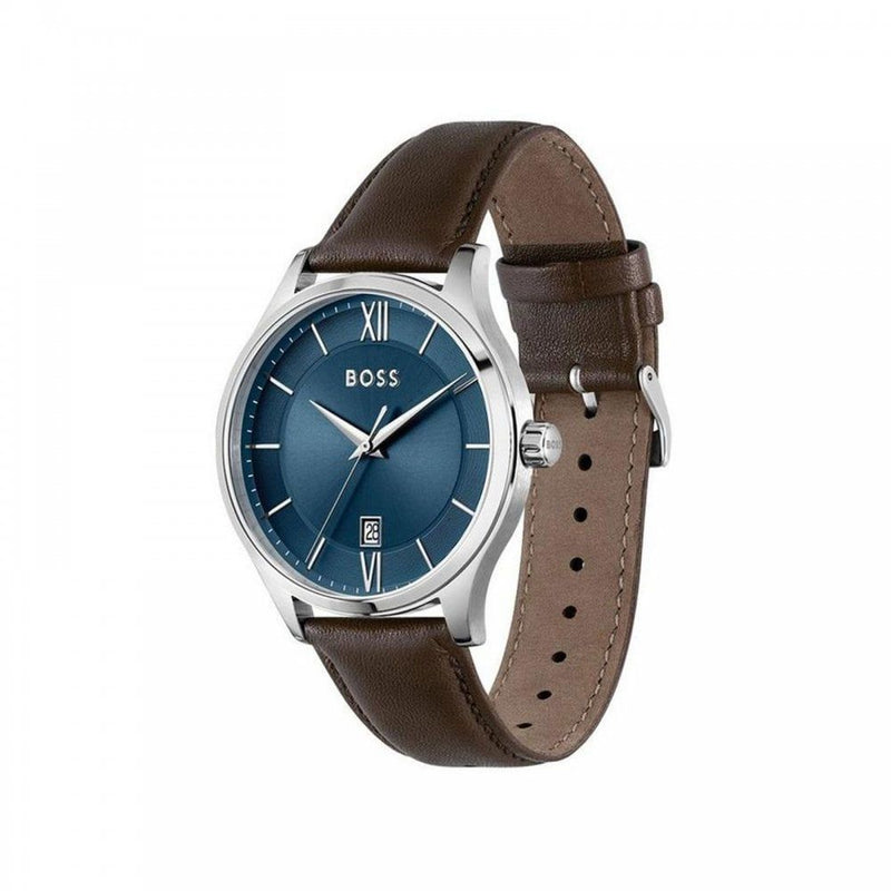 Brown Leather Dress Watch